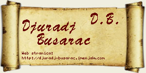 Đurađ Busarac vizit kartica